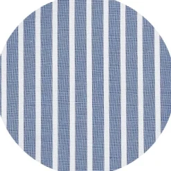 Blue White Cotton Striped Slim Fit Winchester Formal Shirt - Double Cuff