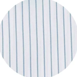 Blue White Stripe Cotton Slim Fit Formal shirt - Double Cuff