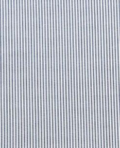 Blue White Stripe Poplin Slim Fit Pin Collar Winchester Formal Shirt - Double Cuff