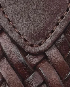 Brown Plaited Leather Belt