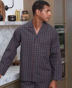 Burgundy Cotton Window Check Pyjamas