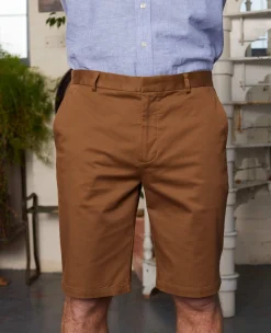 Cappuccino Stretch Cotton Tailored Fit Chino Shorts