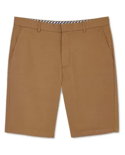 Cappuccino Stretch Cotton Tailored Fit Chino Shorts