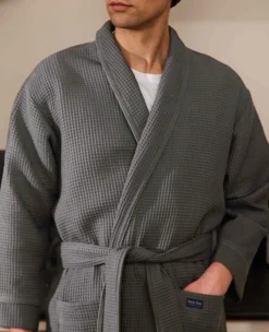 Charcoal Waffle Dressing Gown