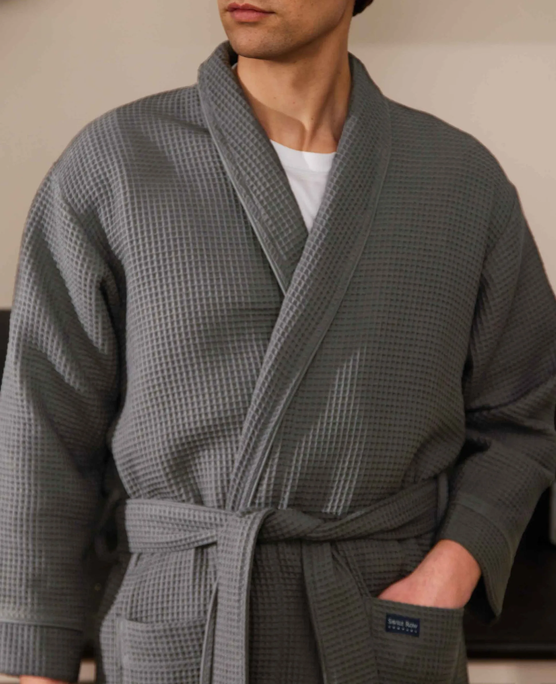 Charcoal Waffle Dressing Gown