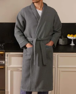 Charcoal Waffle Dressing Gown
