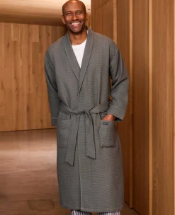 Charcoal Waffle Dressing Gown