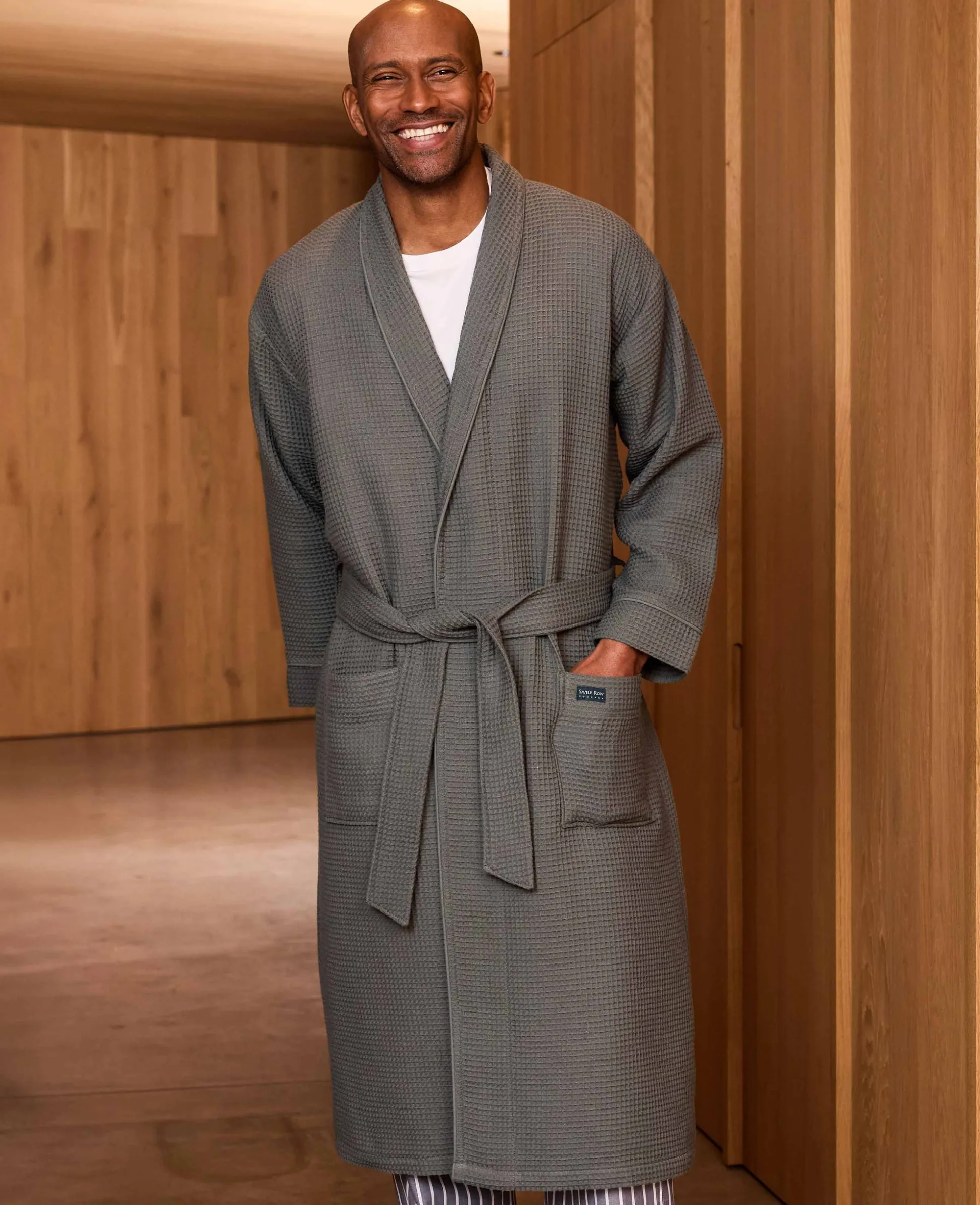Charcoal Waffle Dressing Gown