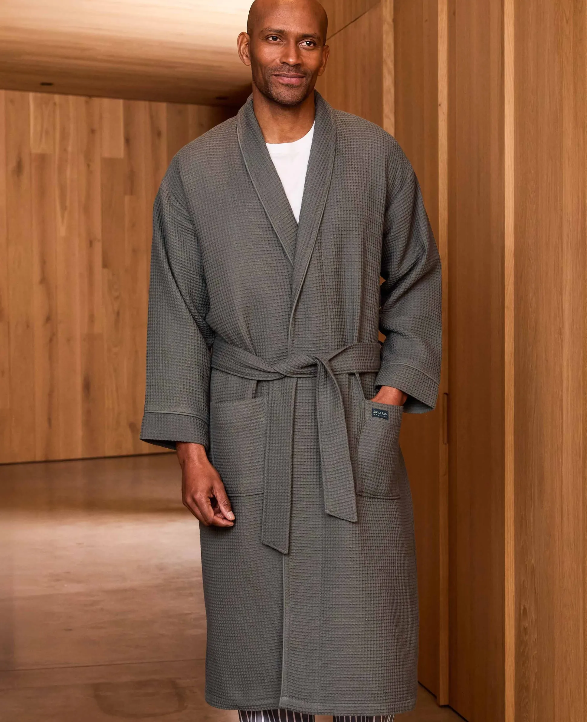 Charcoal Waffle Dressing Gown