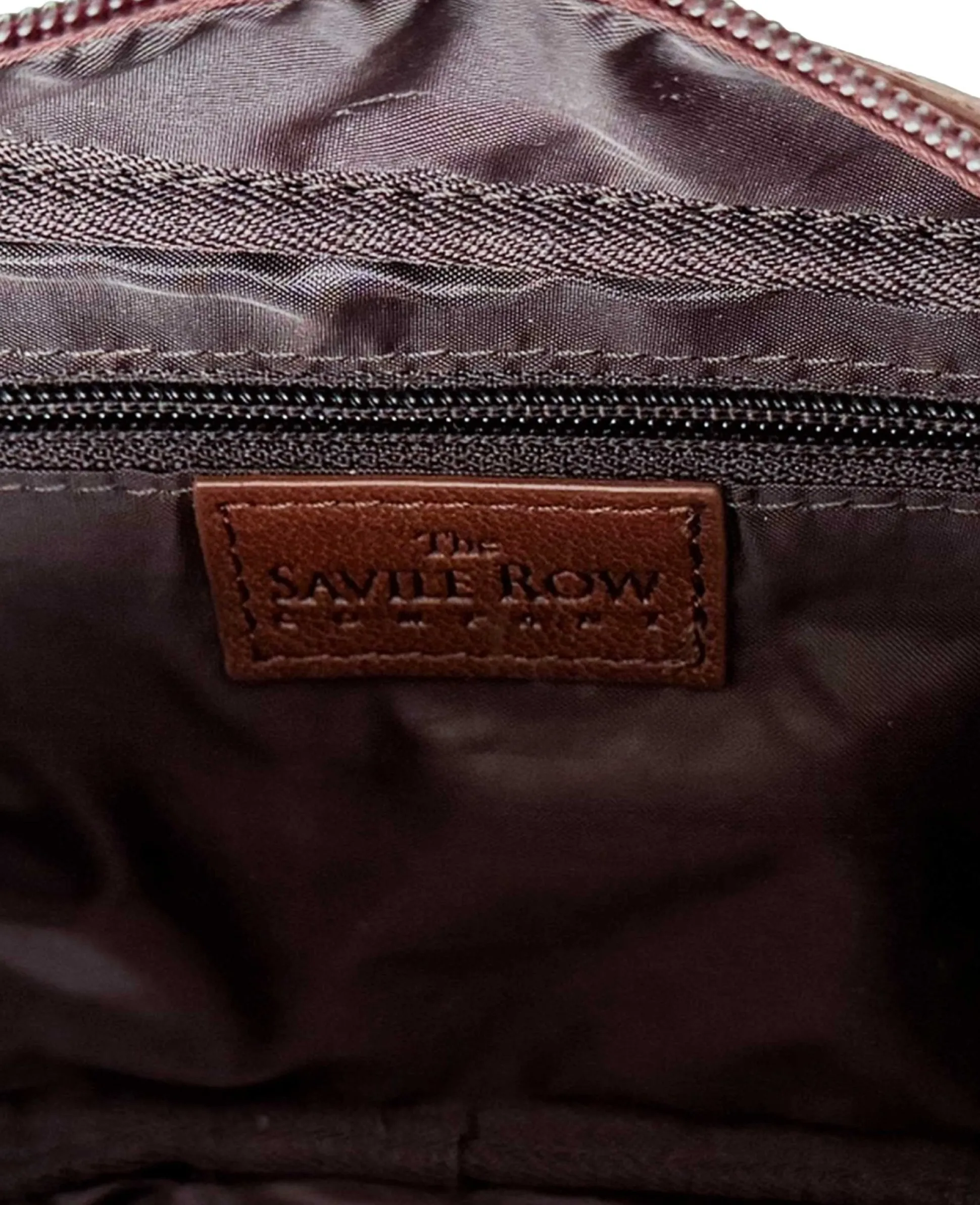 Chocolate Brown Leather Wash Bag