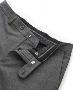 Dark Blue Wool-Blend Tailored Suit Trousers