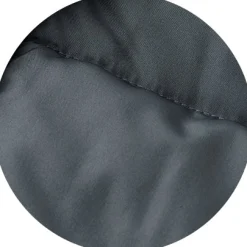 Dark Grey Hooded Puffer Jacket with Rib Knit Storm Cuffs