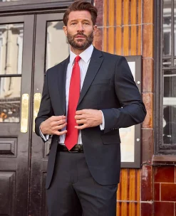 Dark Navy Wool Blend Tailored Suit