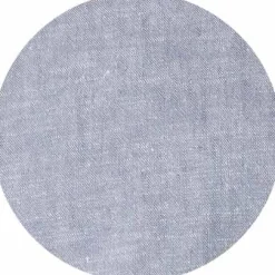 Denim Blue Linen Cotton Classic Fit Grandad Collar Casual Shirt
