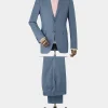 Denim Navy Wool Blend Suit Trousers
