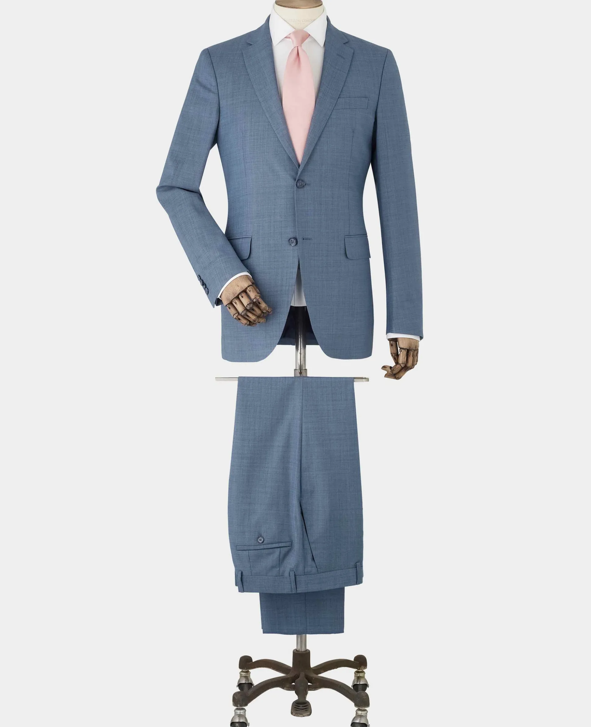 Denim Navy Wool Blend Suit Trousers