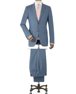 Denim Navy Wool Blend Tailored Suit