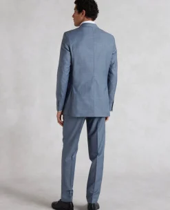 Denim Navy Wool Blend Tailored Suit