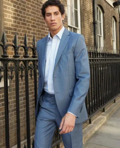 Denim Navy Wool Blend Tailored Suit