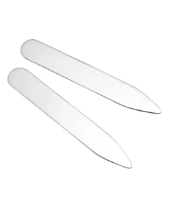 Engravable Sterling Silver Collar Stiffeners