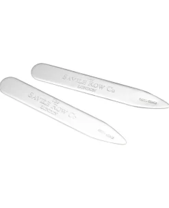 Engravable Sterling Silver Collar Stiffeners