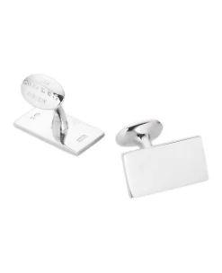 Engravable Sterling Silver Rectangle Cufflinks
