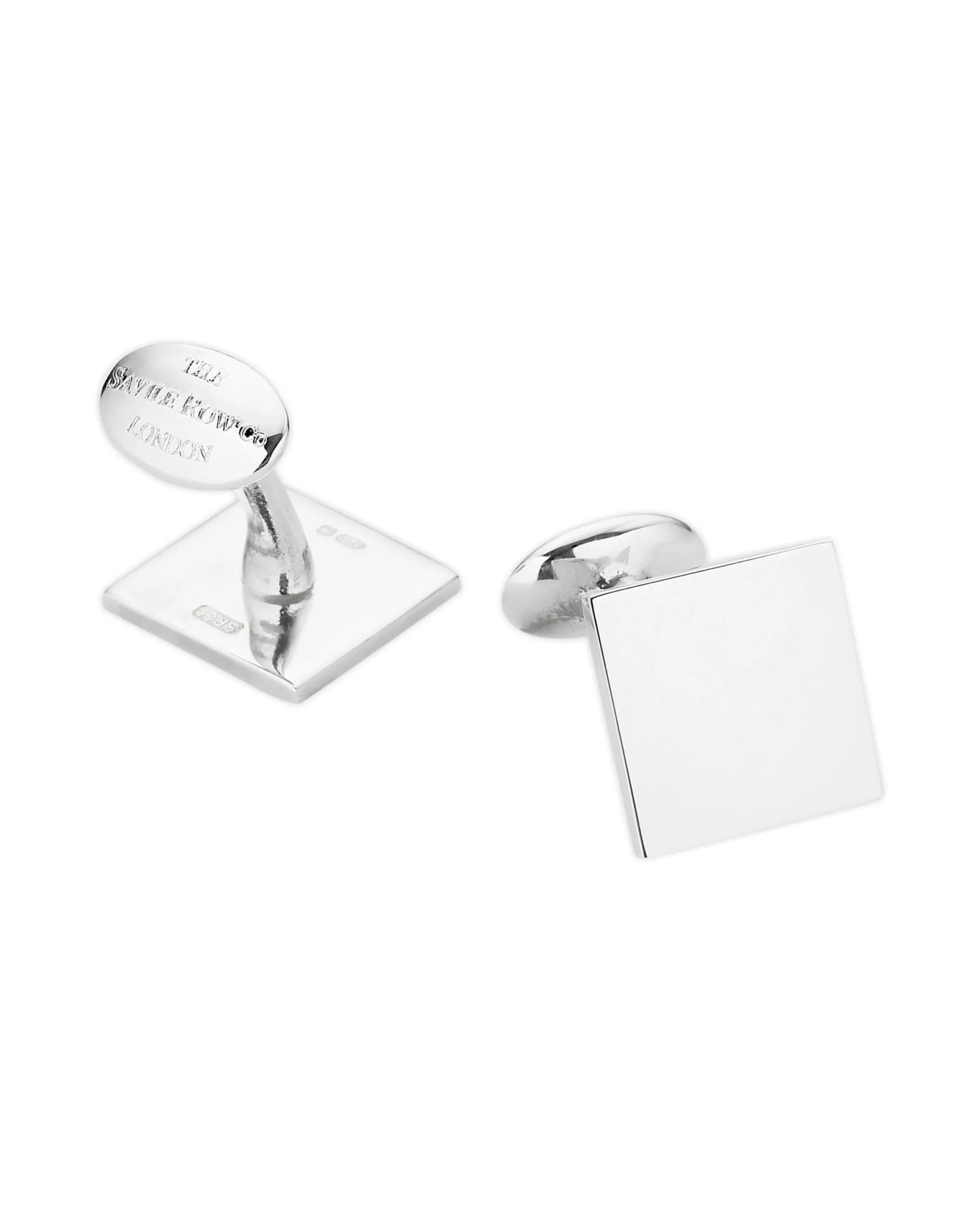 Engravable Sterling Silver Square Cufflinks