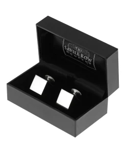 Engravable Sterling Silver Square Cufflinks