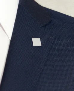 Engravable Sterling Silver Square Lapel Pin