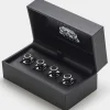 Four Pack Black Onyx Stone Dress Studs