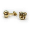 Gold Tone Rhodium Plated Knot Cufflinks
