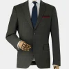Grey Prince of Wales Check Wool Blend Suit Jacket