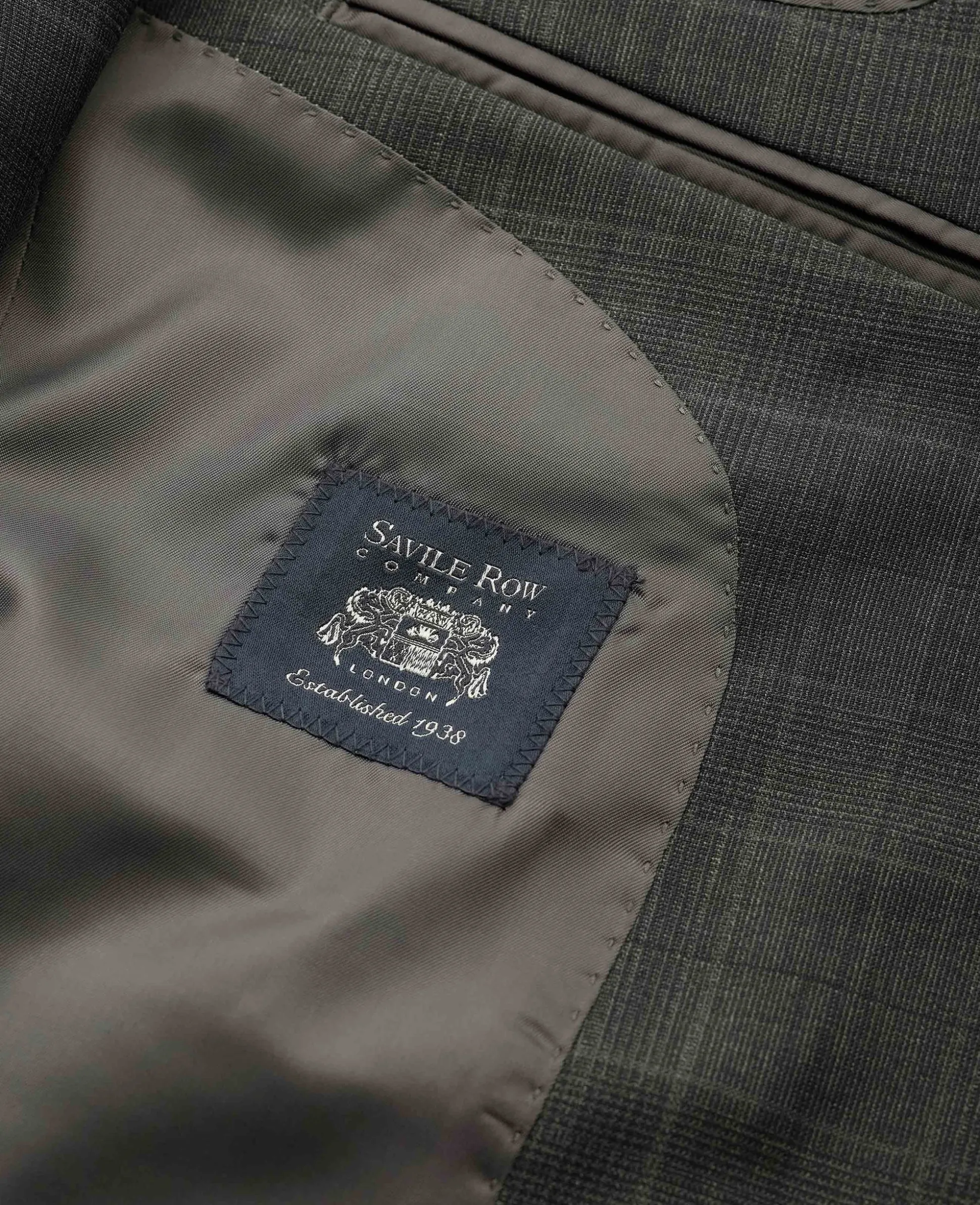 Grey Prince of Wales Check Wool Blend Suit Jacket