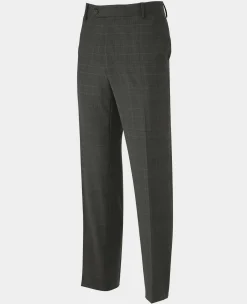 Grey Prince of Wales Check Wool Blend Suit Trousers