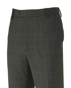 Grey Prince of Wales Check Wool Blend Suit Trousers