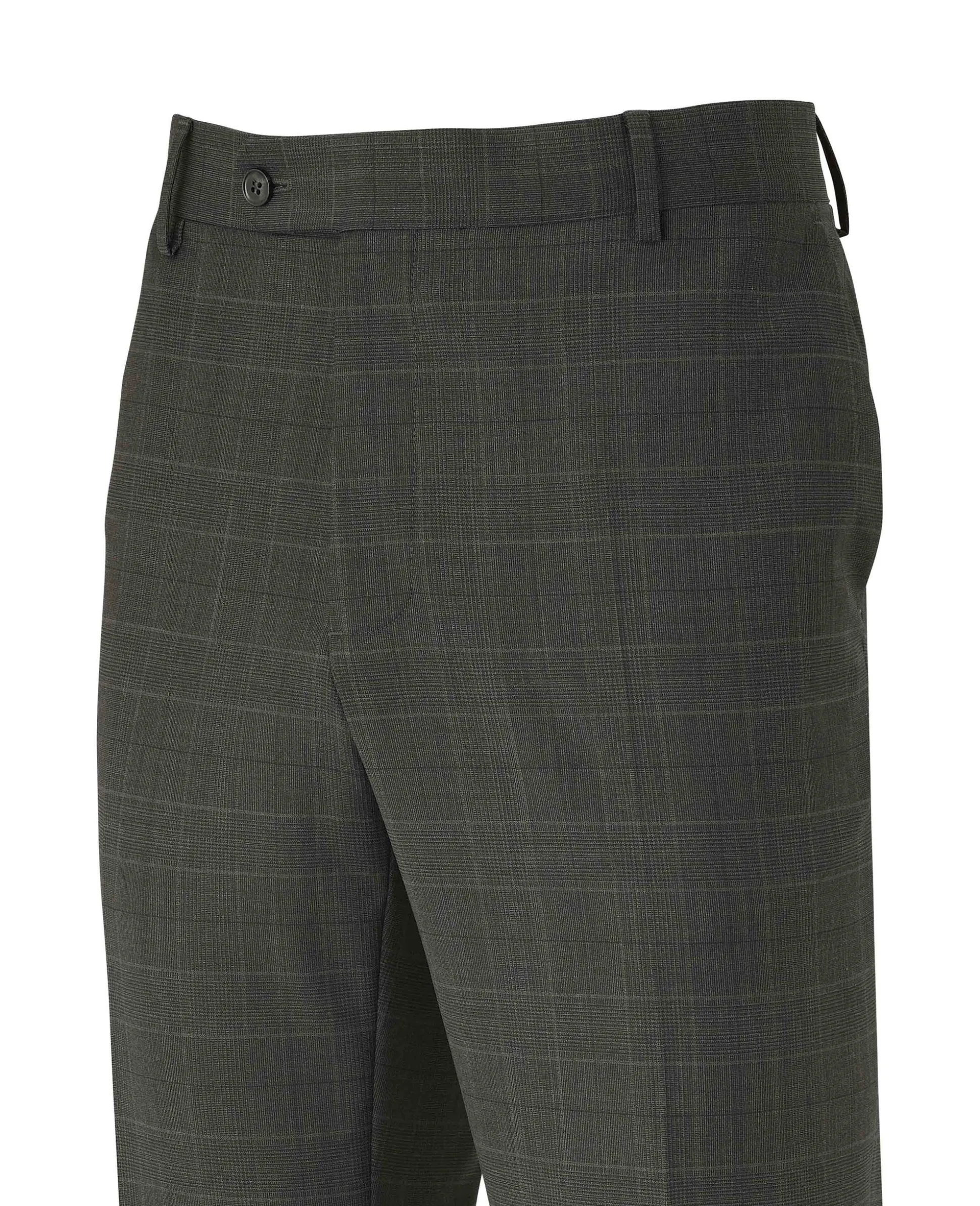 Grey Prince of Wales Check Wool Blend Suit Trousers