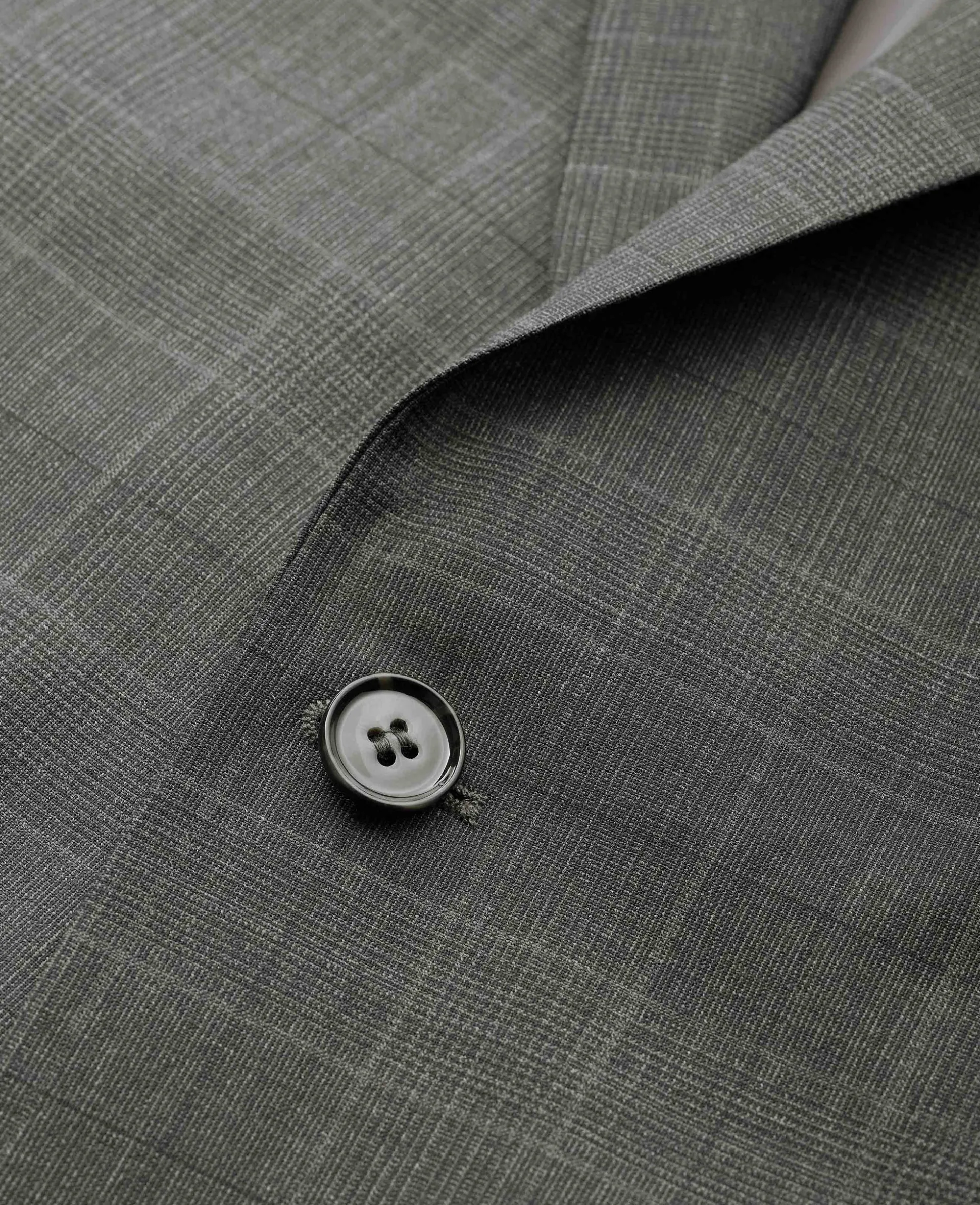 Grey Prince of Wales Check Wool Blend Tailored Suit