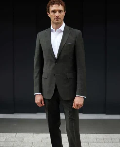 Grey Prince of Wales Check Wool Blend Tailored Suit