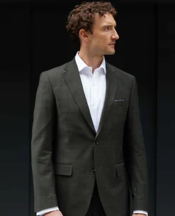 Grey Prince of Wales Check Wool Blend Tailored Suit
