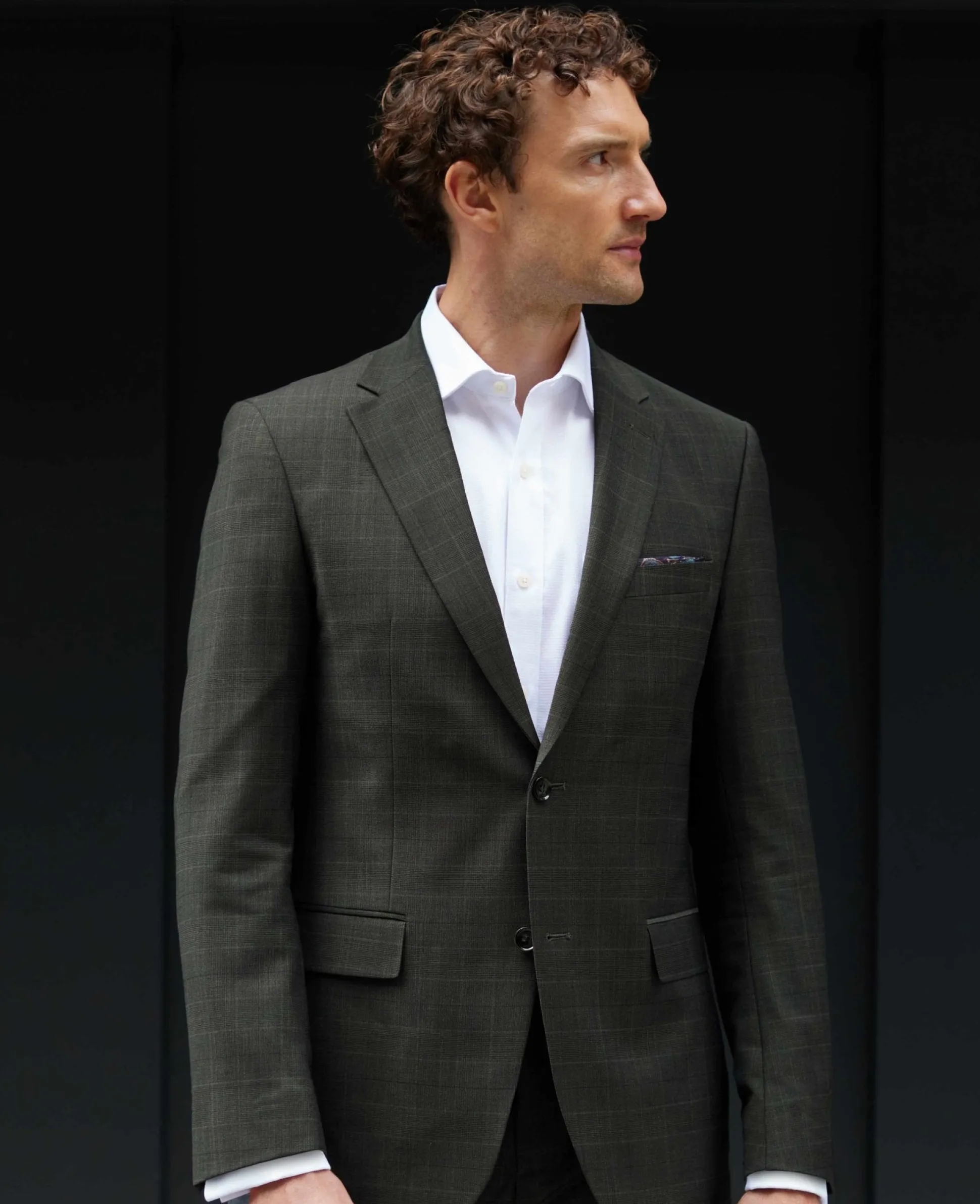 Grey Prince of Wales Check Wool Blend Tailored Suit