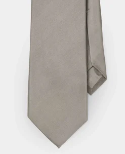 Grey Seven Fold Silk Tie