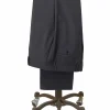 Grey Wool Blend Chalk Stripe Suit Trousers