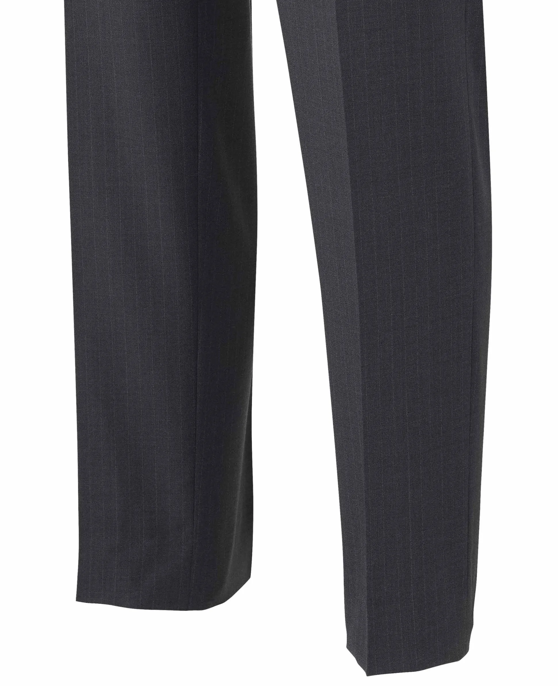 Grey Wool Blend Chalk Stripe Suit Trousers