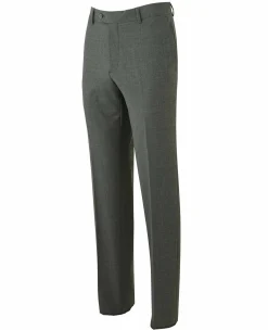 Grey Wool-Blend Suit Trousers