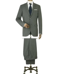 Grey Wool-Blend Tailored Suit