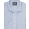 Harold Pale Blue Linen Made-To-Measure Shirt