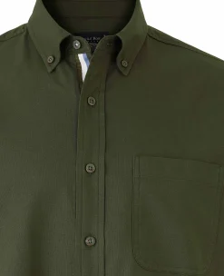 Khaki Classic Fit Button-Down Oxford Casual Shirt