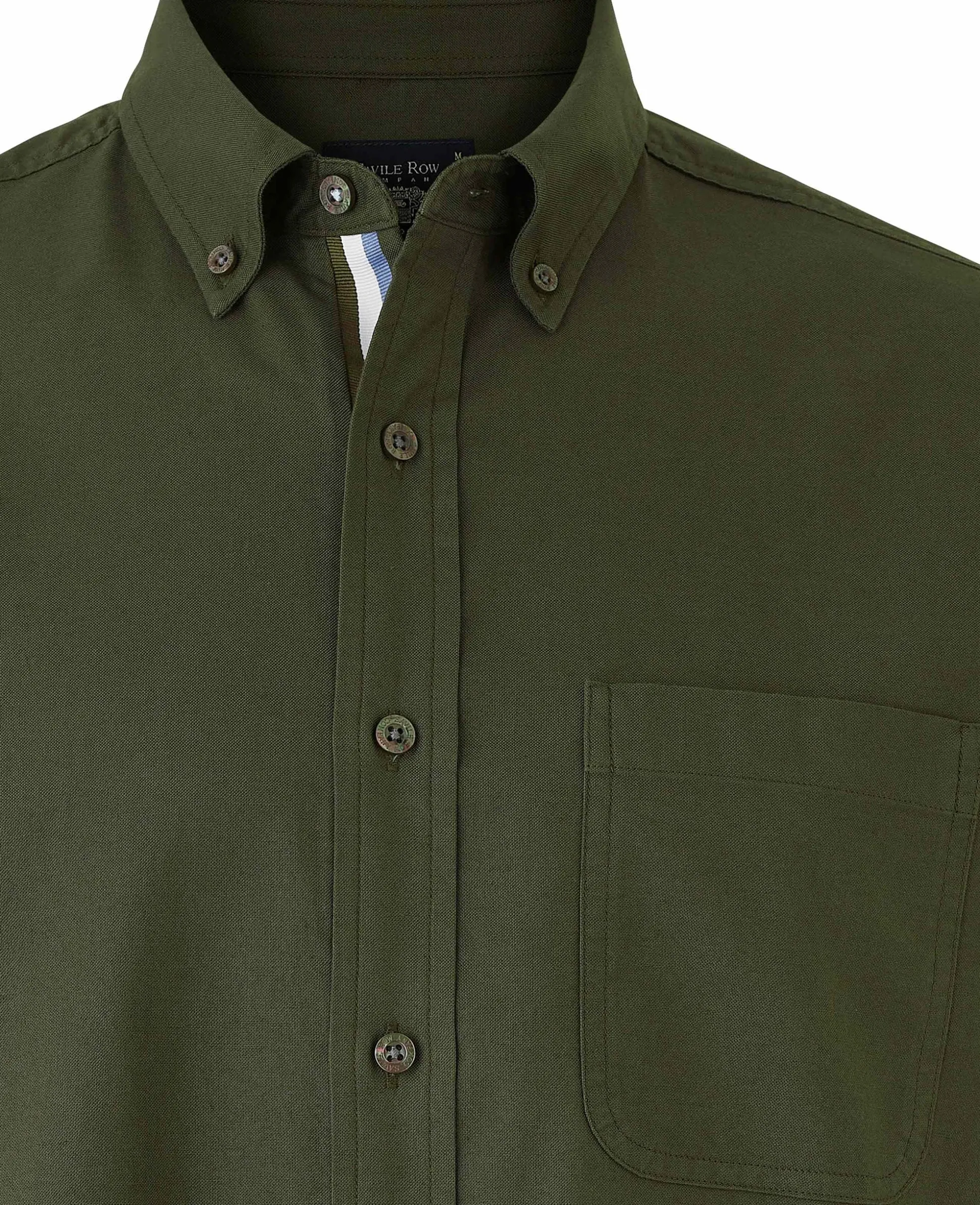 Khaki Classic Fit Button-Down Oxford Casual Shirt