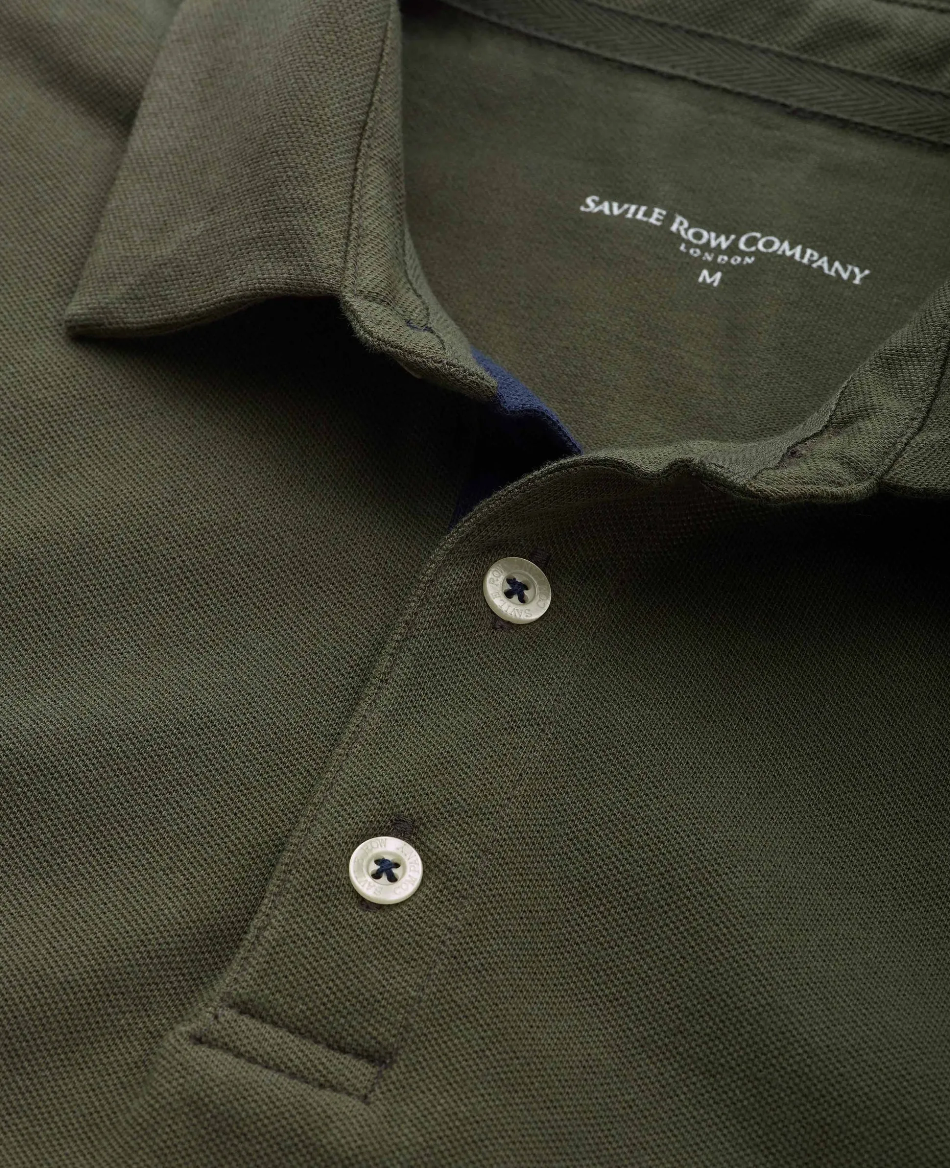 Khaki Cotton Classic Fit Short Sleeve Polo Shirt