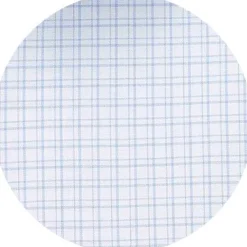 Light Blue Cotton Check Classic Fit Short Sleeve Formal Shirt